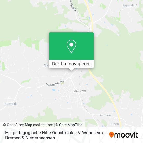 Heilpädagogische Hilfe Osnabrück e.V. Wohnheim Karte