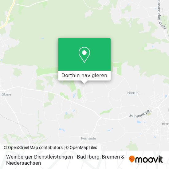 Weinberger Dienstleistungen - Bad Iburg Karte