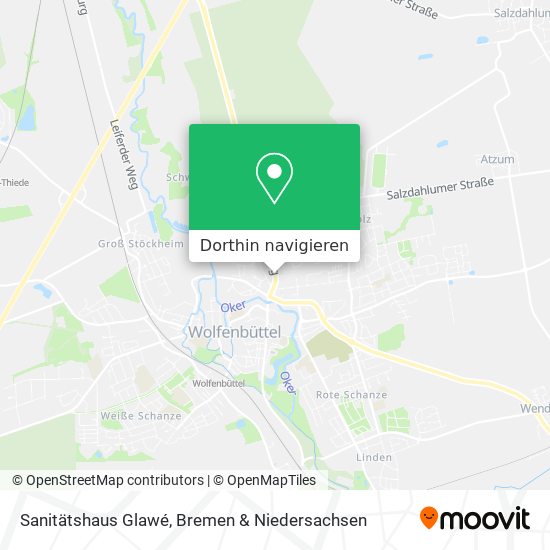 Sanitätshaus Glawé Karte