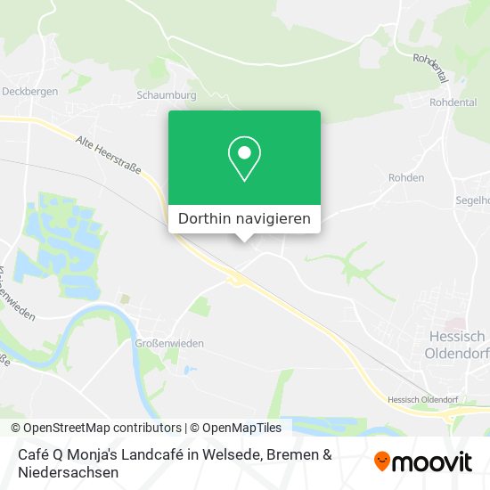 Café Q Monja's Landcafé in Welsede Karte