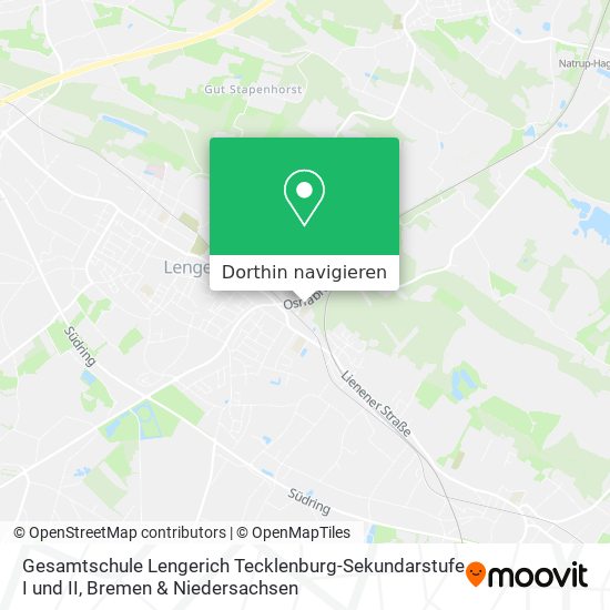Gesamtschule Lengerich Tecklenburg-Sekundarstufe I und II Karte