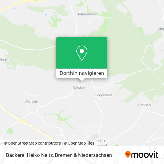Bäckerei Heiko Neitz Karte