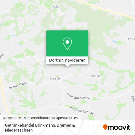 Getränkehandel Brinkmann Karte
