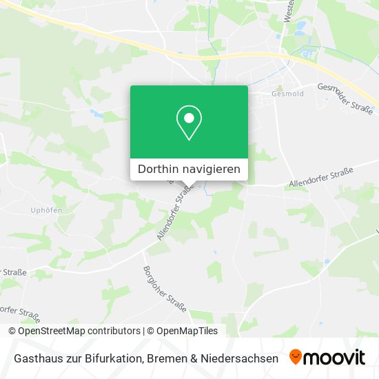 Gasthaus zur Bifurkation Karte