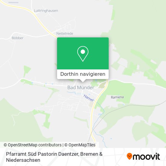 Pfarramt Süd Pastorin Daentzer Karte