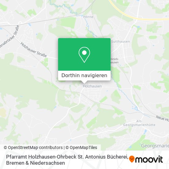 Pfarramt Holzhausen-Ohrbeck St. Antonius Bücherei Karte