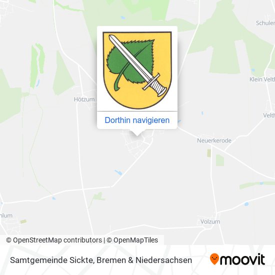 Samtgemeinde Sickte Karte