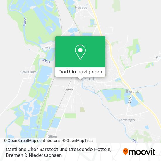 Cantilene Chor Sarstedt und Crescendo Hotteln Karte