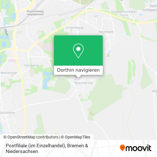 Postfiliale (im Einzelhandel) Karte