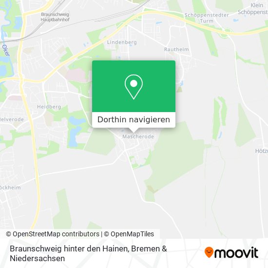 Braunschweig hinter den Hainen Karte
