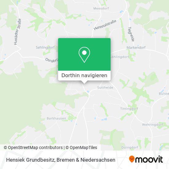 Hensiek Grundbesitz Karte