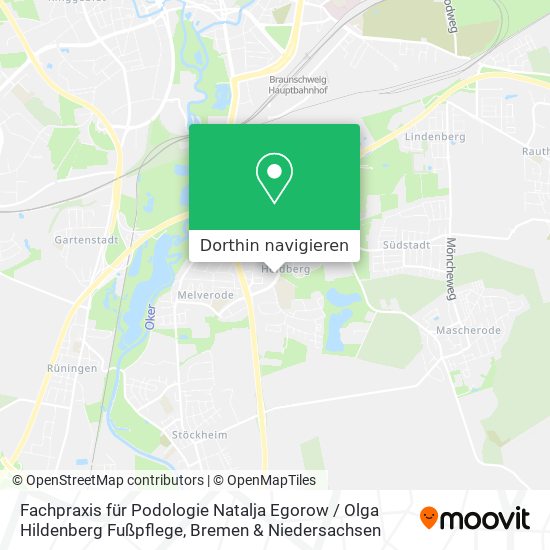 Fachpraxis für Podologie Natalja Egorow / Olga Hildenberg Fußpflege Karte