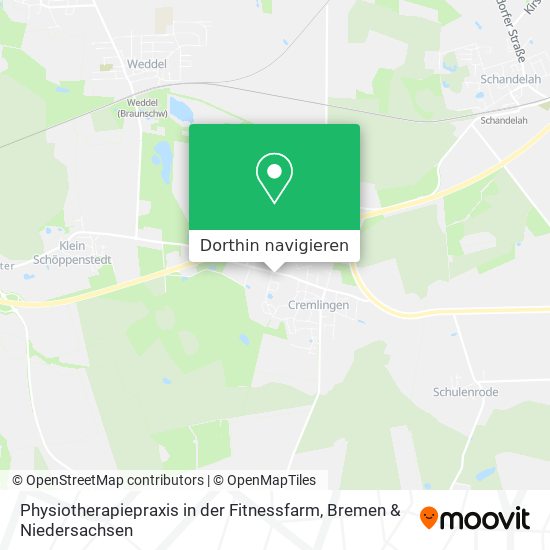 Physiotherapiepraxis in der Fitnessfarm Karte