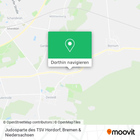 Judosparte des TSV Hordorf Karte