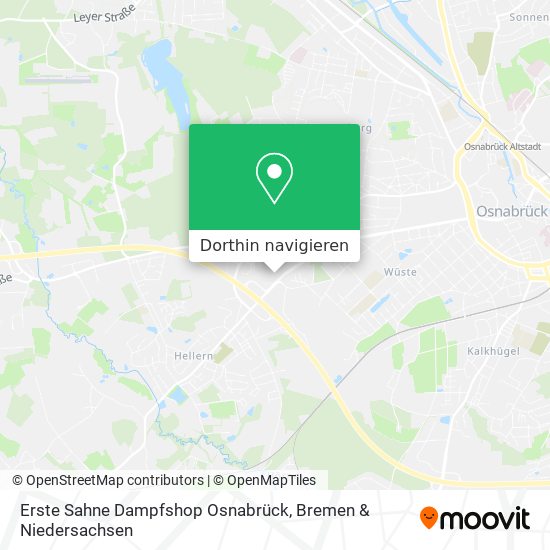 Erste Sahne Dampfshop Osnabrück Karte