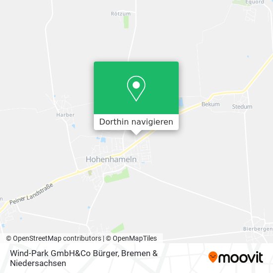 Wind-Park GmbH&Co Bürger Karte