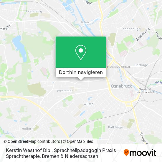 Kerstin Westhof Dipl. Sprachheilpädagogin Praxis Sprachtherapie Karte
