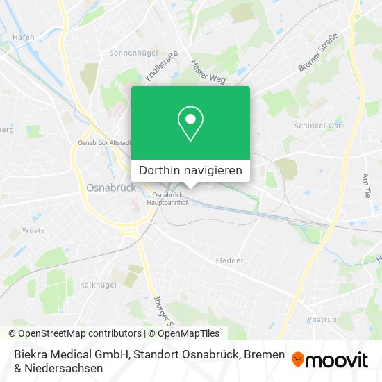 Biekra Medical GmbH, Standort Osnabrück Karte