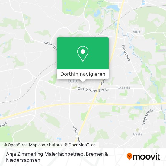 Anja Zimmerling Malerfachbetrieb Karte