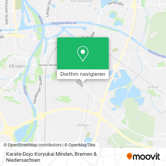 Karate-Dojo Koryukai Minden Karte