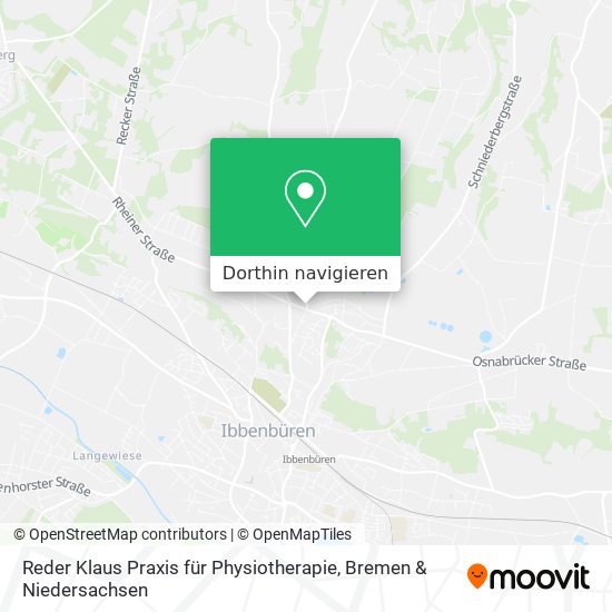 Reder Klaus Praxis für Physiotherapie Karte