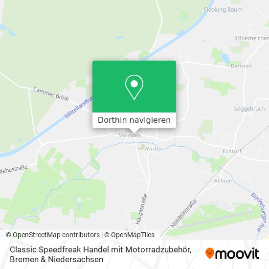 Classic Speedfreak Handel mit Motorradzubehör Karte