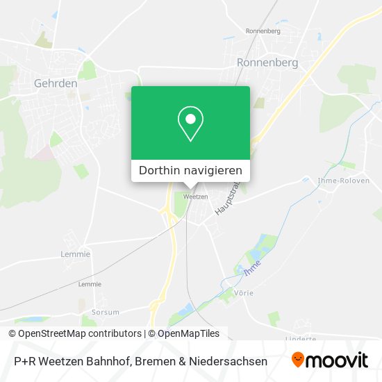 P+R Weetzen Bahnhof Karte