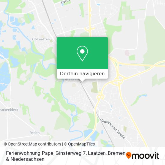 Ferienwohnung Pape, Ginsterweg 7, Laatzen Karte