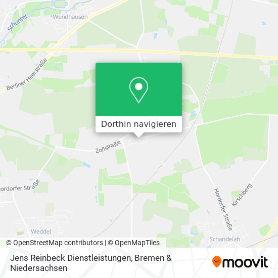 Jens Reinbeck Dienstleistungen Karte
