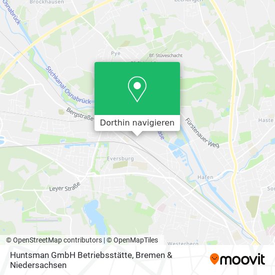 Huntsman GmbH Betriebsstätte Karte