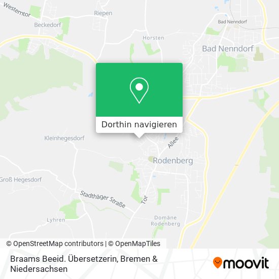 Braams Beeid. Übersetzerin Karte