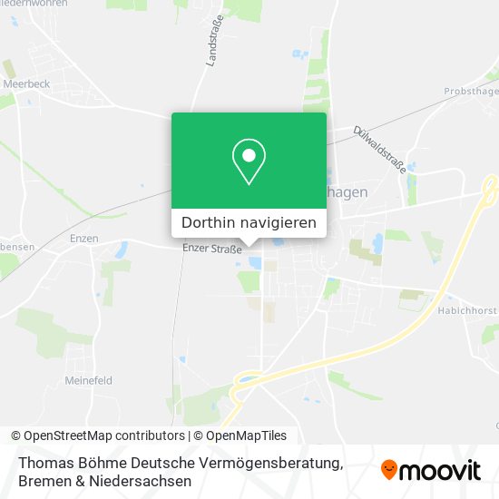 Thomas Böhme Deutsche Vermögensberatung Karte