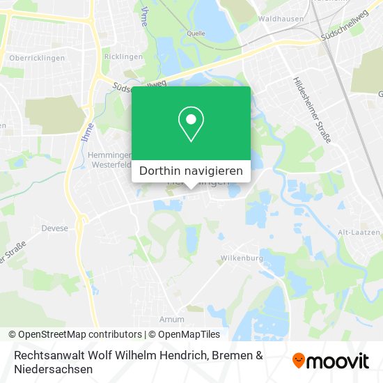 Rechtsanwalt Wolf Wilhelm Hendrich Karte