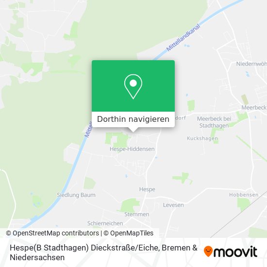 Hespe(B Stadthagen) Dieckstraße / Eiche Karte