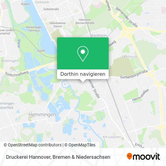 Druckerei Hannover Karte