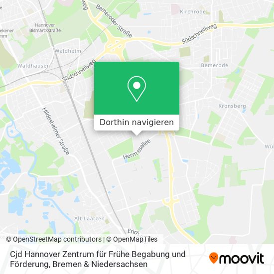 Cjd Hannover Zentrum für Frühe Begabung und Förderung Karte