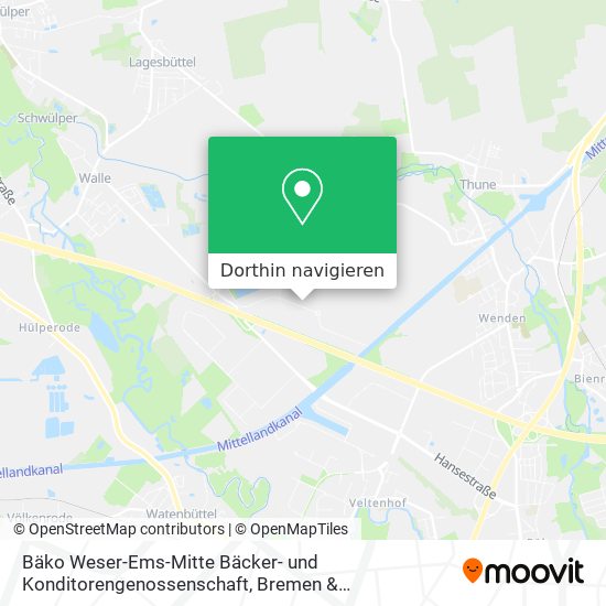 Bäko Weser-Ems-Mitte Bäcker- und Konditorengenossenschaft Karte