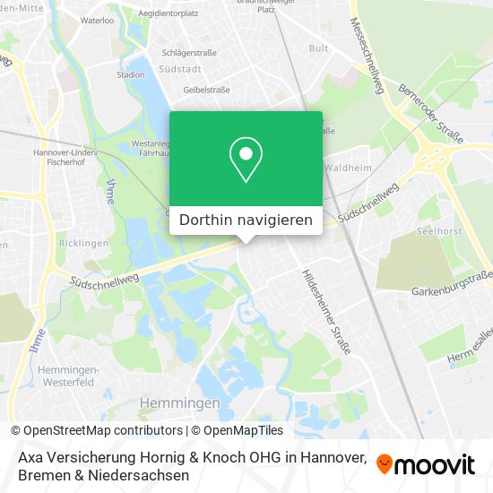 Axa Versicherung Hornig & Knoch OHG in Hannover Karte