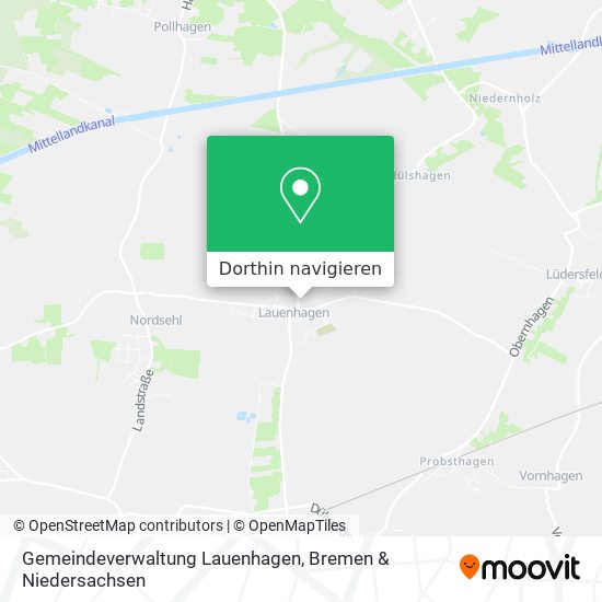 Gemeindeverwaltung Lauenhagen Karte