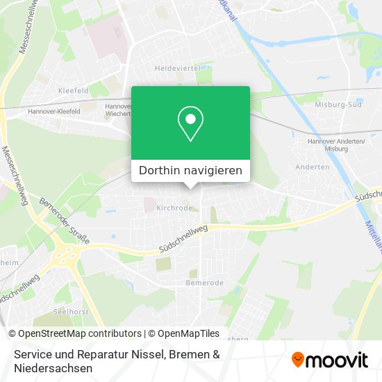 Service und Reparatur Nissel Karte