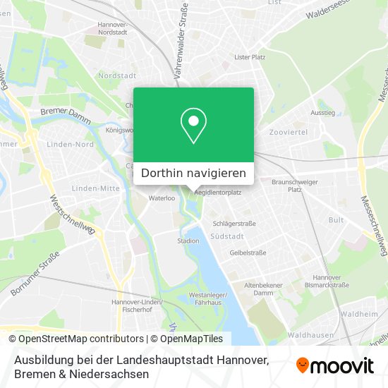 Ausbildung bei der Landeshauptstadt Hannover Karte