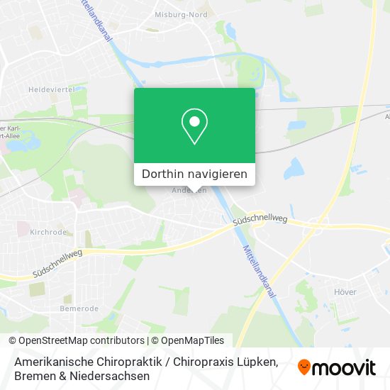 Amerikanische Chiropraktik / Chiropraxis Lüpken Karte