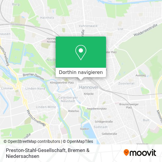Preston-Stahl-Gesellschaft Karte