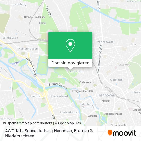AWO-Kita Schneiderberg Hannover Karte