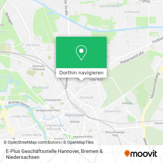 E-Plus Geschäftsstelle Hannover Karte