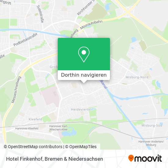 Hotel Finkenhof Karte