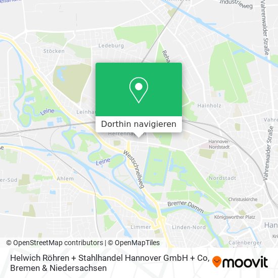 Helwich Röhren + Stahlhandel Hannover GmbH + Co Karte