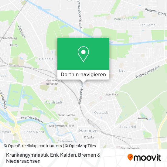 Krankengymnastik Erik Kalden Karte