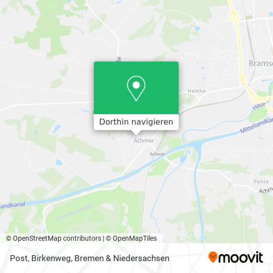 Post, Birkenweg Karte