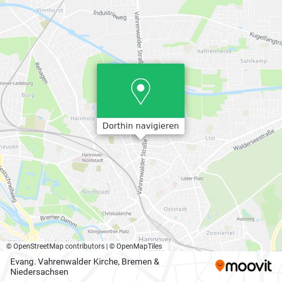 Evang. Vahrenwalder Kirche Karte